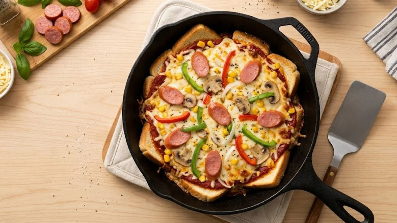 Cach Lam Pizza Tu Banh Mi Chi Can Mot Chiec Chao La Co Ngay Pizza Thom Ngon 232114