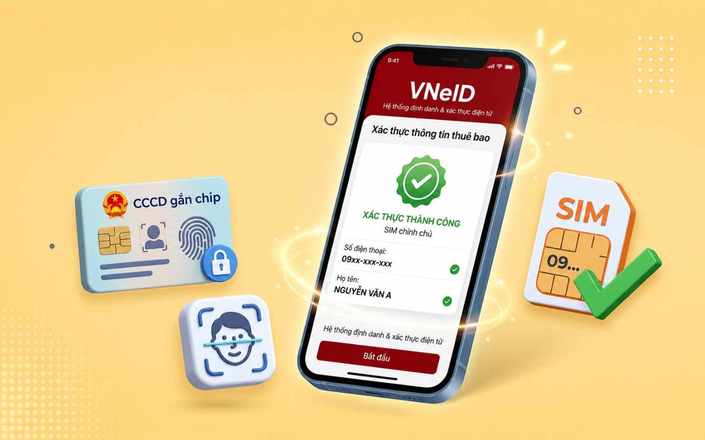 cach xac thuc sim chinh phu tren vneid thumb