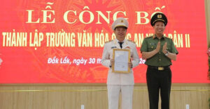 cong bo quyet dinh thanh lap truong van hoa cong an nhan dan ii 3453