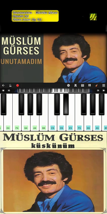 Unutamadım - Müslüm Gürses | Piano Cover By Dj | Pianist Dj | Walk Band