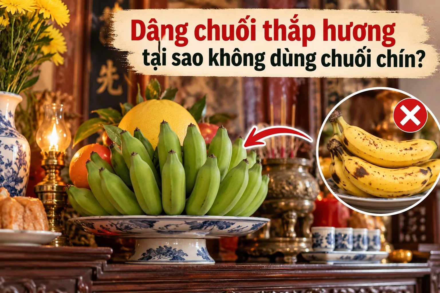 Dang Chuoi Thap Huong Tai Sao Khong Dung Chuoi Chin 122357