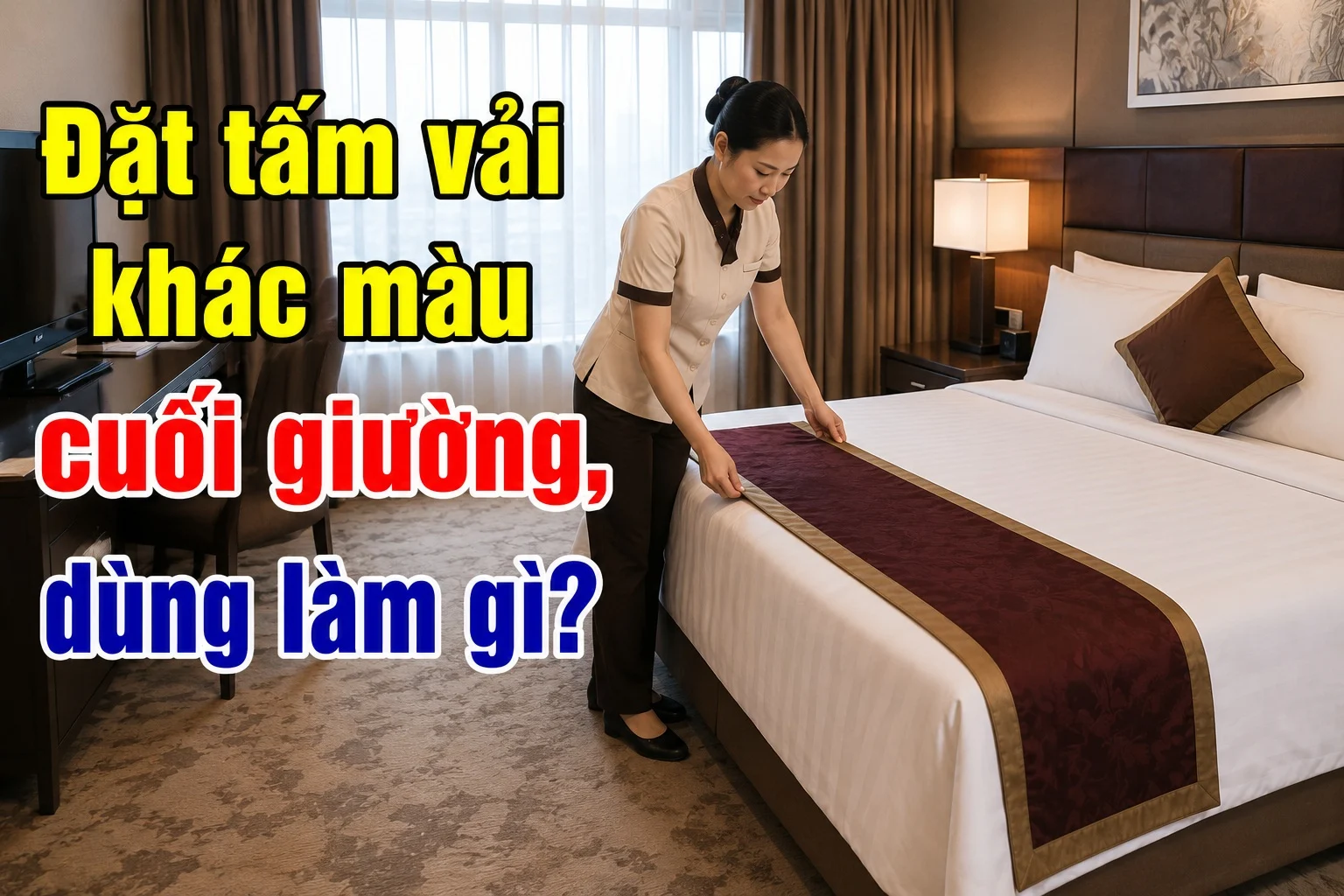 giuong ngu khach san dat tam vai khac mau cuoi giuong dung lam gi 102023