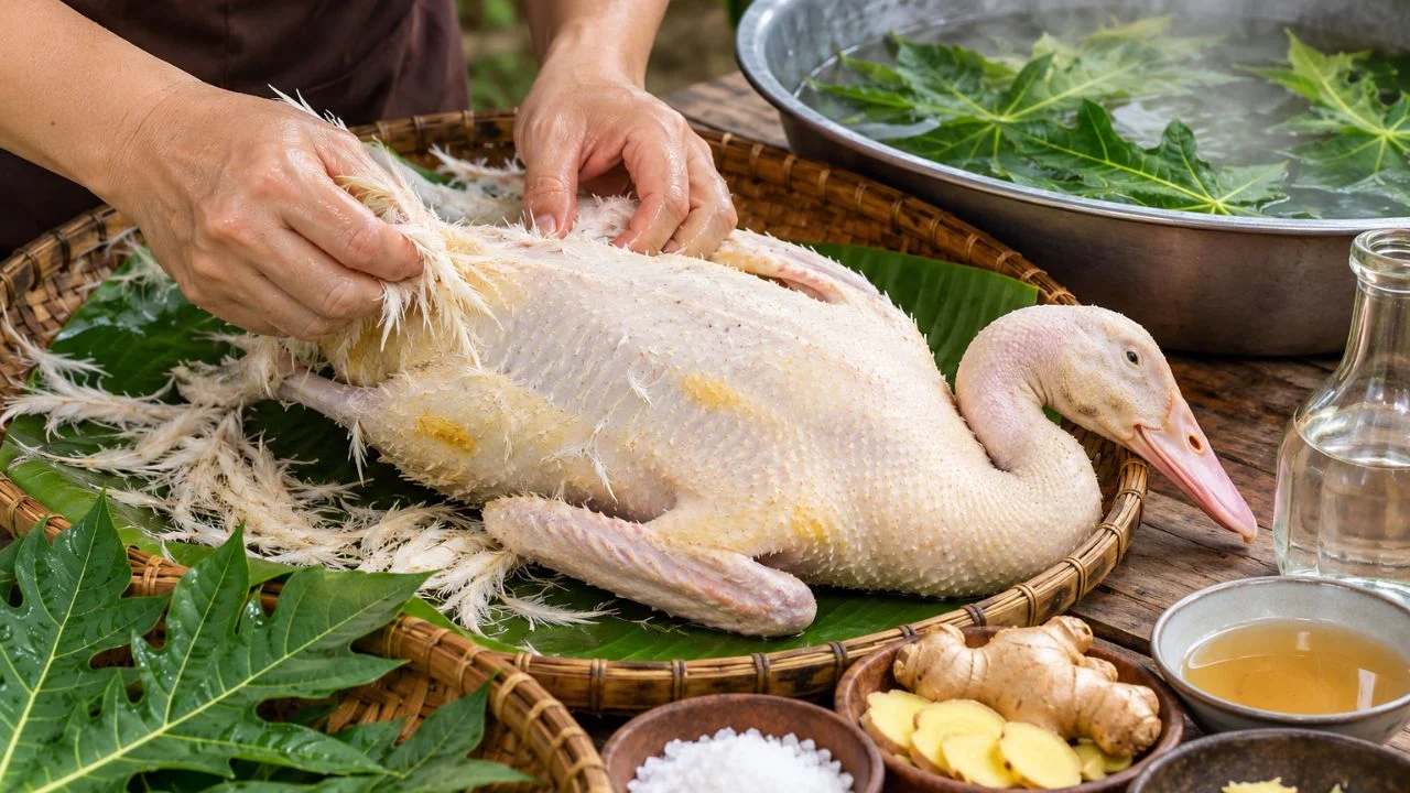 Mẹo Nhổ Sạch Lông Vịt, Khử Hôi: Dùng Lá Đu Đủ Theo Cách Này, Lông Tơ Cũng Dễ Xử Lý Hơn Meo Nho Sach Long Vit Khu Hoi Dung La Du Du Theo Cach Nay Long To Cung De Xu Ly Hon 080917