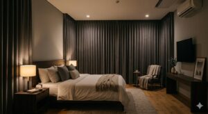 nhieu nguoi thac mac vi sao khach san nao cung lap rem hai lop trong phong 145306