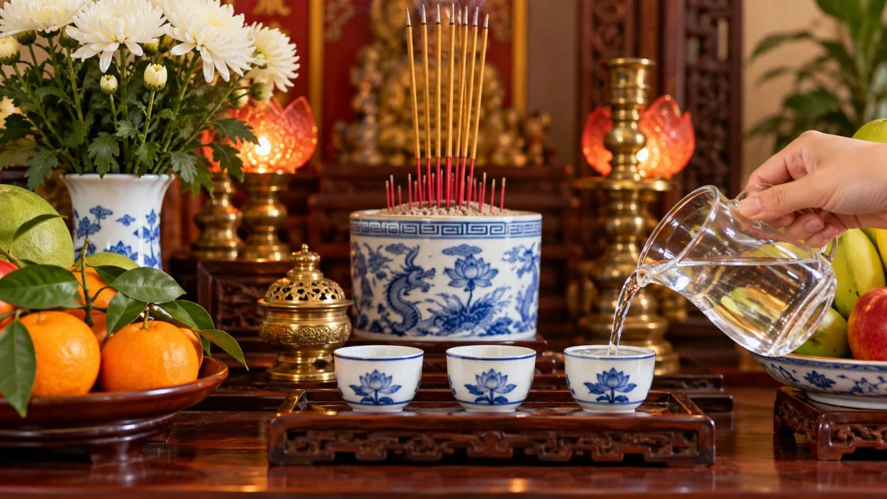 Thap Huong Nen Dung Nuoc Gi Rot Day Chen Hay Voi Moi Dung 124632