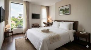 vi sao khach san luon chon ga trai giuong mau trang 081124